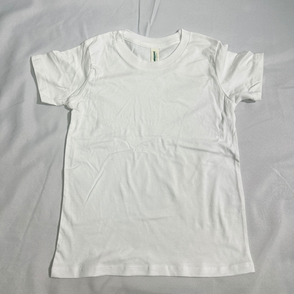 Royal Apparel Organic Cotton T-Shirt Kids Size‎ S 8 White Minimalist Basic Tee